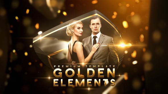 Videohive Golden Elements 23265907