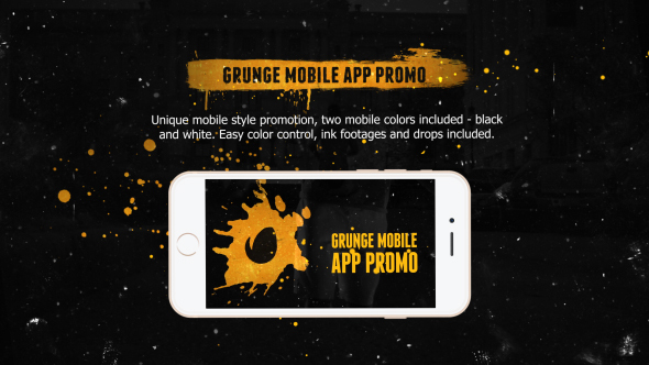 Videohive Grunge Mobile App Promo 13310779