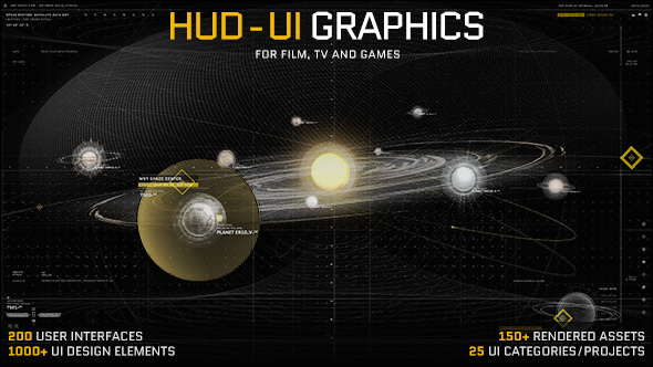 Videohive HUD - UI Graphics for FILM TV and GAMES 19580362