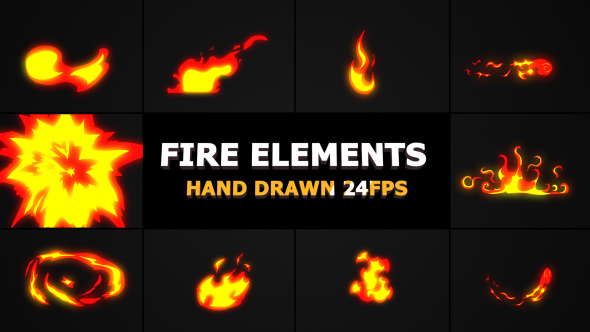 Videohive Hand Drawn FIRE Elements 24 fps 21283297