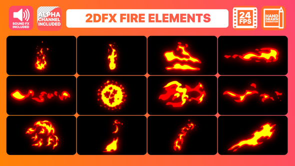 Videohive Hand Drawn Fire Elements Pack 22085374