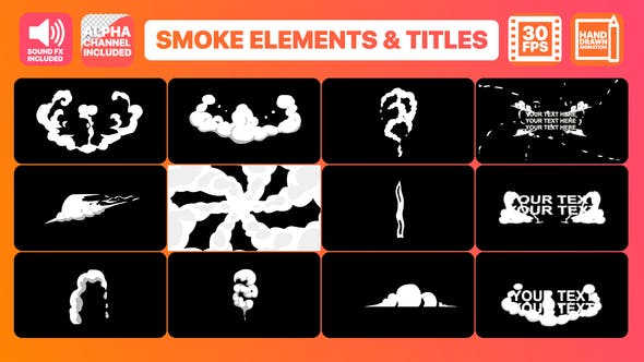 Videohive Hand Drawn Smoke Elements Transitions And Titles 22853380