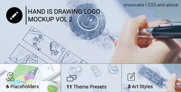 Videohive Hand Is Drawing Logo Mockup Volume 2 17363166