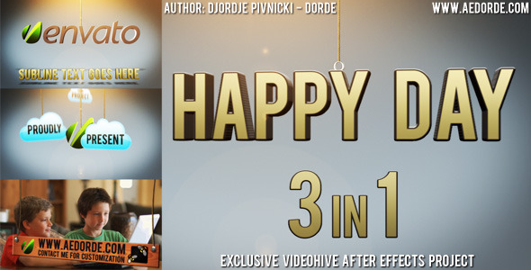 Videohive Happy Day - 3in1 669066