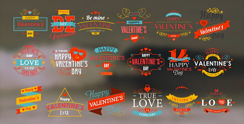 Videohive Happy Valentines Day Badges Pack 10298813