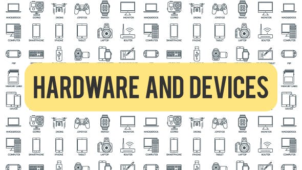 Videohive Hardware And Devices - Outline Icons 21291250