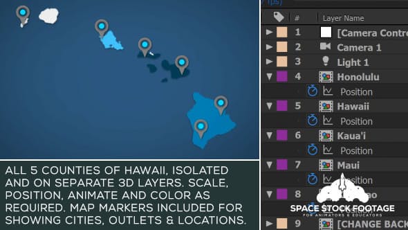 Videohive Hawaii Map Kit 20878371