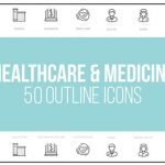 Videohive Healthcare And Medicine - 50 Thin Line Icons 23172122