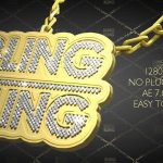 Videohive Hip-Hop Style Bling-Bling 3D Pendant on Chain 2924254