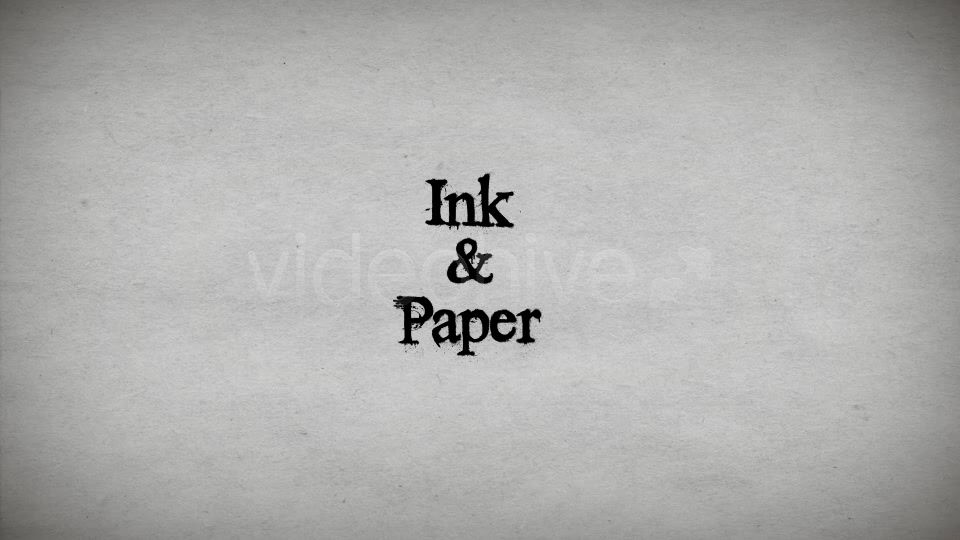 Videohive Ink&Paper 87328