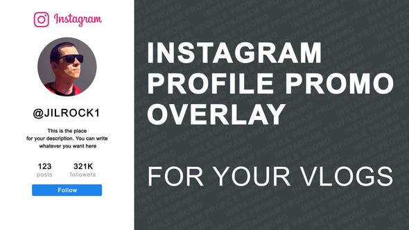 Videohive Instagram Profile Promo Overlay 23286857