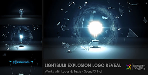 Videohive Light Bulb Explosion Logo Reveal