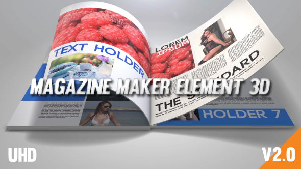 Videohive Magazine Maker Element 3D 19627387