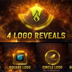 Videohive Magic Gold Particles Logo Reveal