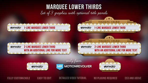 Videohive Marquee Lights Lower Thirds 5211013