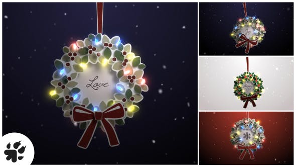 Videohive Merry Christmas Wreath 19105685