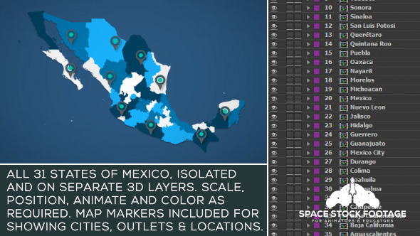 Videohive Mexico Map Kit 18255754