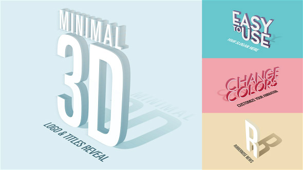 Videohive Minimal 3D - Logo Titles Reveal 19596046