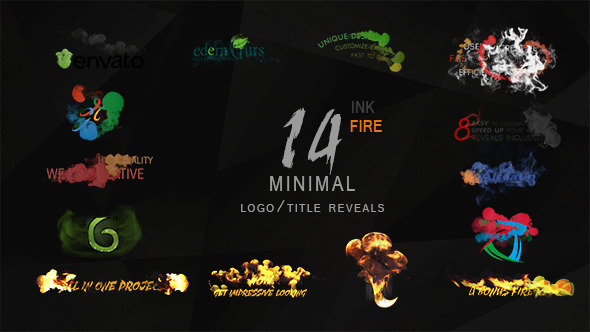 Videohive Minimal Ink&fire LogoTitle Reveals Package 12131344