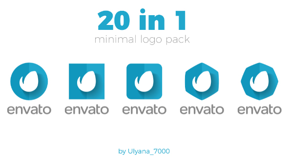 Videohive Minimal Logo Pack (20 in 1) 19748472