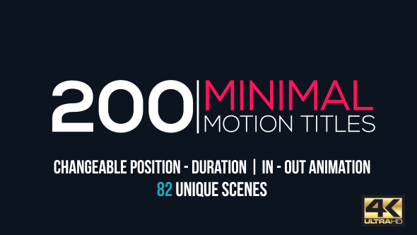 Videohive Minimal Motion Titles Pack 15713320