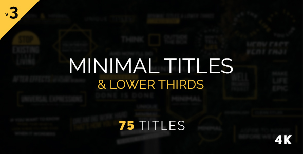 Videohive Minimal Titles & Lower Thirds 17156267