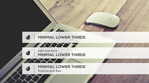 Videohive Minimalist Lower Thirds Template