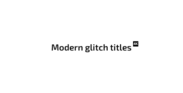 Videohive Modern Glitch Titles 17928587
