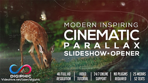 Videohive Modern Inspiring Cinematic Parallax Slideshow Opener 19316873