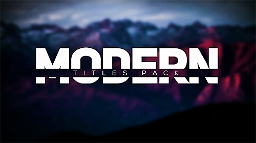 Videohive Modern Intro Titles Pack lll 19254191