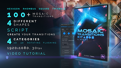 Videohive Mosaic Transitions Kit 21987066