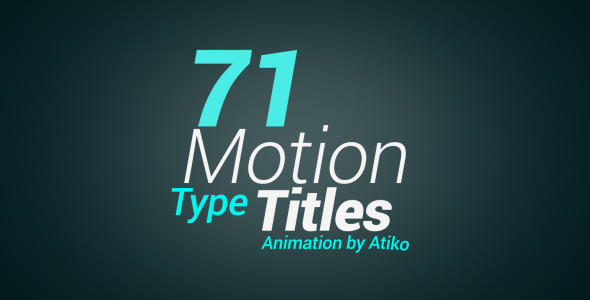 Videohive Motion Typo Titles Atiko 9478608