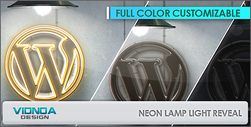 Videohive Neon Lamp Light Reveal