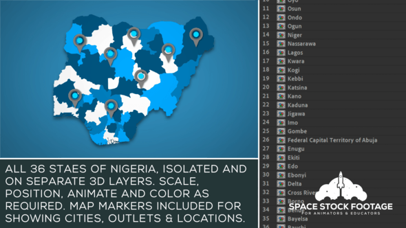 Videohive Nigeria Map Kit 26805762