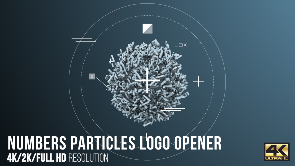 Videohive Numbers Particles Logo Opener 15697840