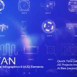 Videohive OCTAN - 25 Digital Infographics HUD Elements Infographics 7069950