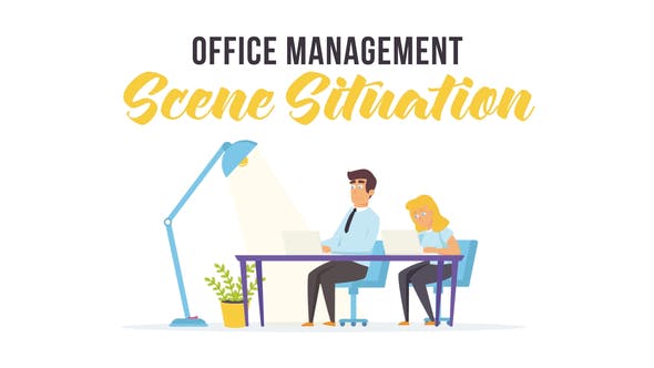Videohive Office management - Scene Situation 27597097