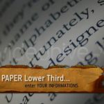 Videohive Old Paper Lower Third 117723