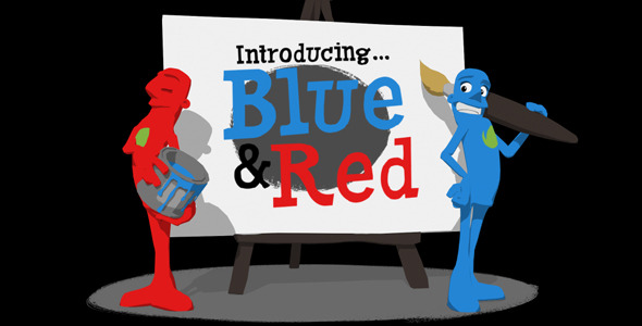 Videohive Paint Promo Featuring Blue & Red