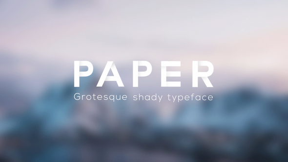 Videohive Paper – Grotesque Shady Animated Typeface 16453672