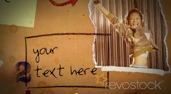 Videohive Photo Collage on Cardboard