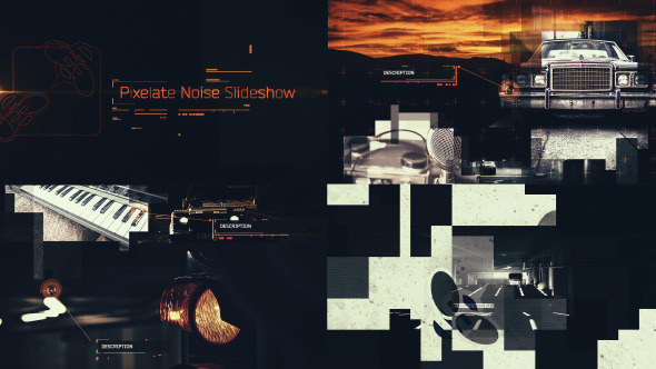 Videohive Pixelate Noise Slideshow 9819412