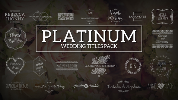 Videohive Platinum Wedding Titles Pack 17285978