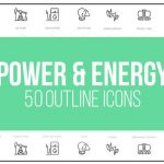 Videohive Power And Energy - 50 Thin Line Icons 23172135
