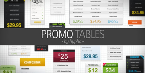 Videohive Promo Tables