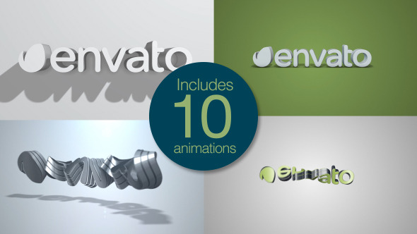 Videohive Quick Clean 3D Logo Pack 9847509