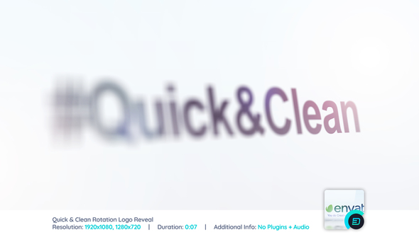 Videohive Quick Clean Rotation Logo Reveal 22165748