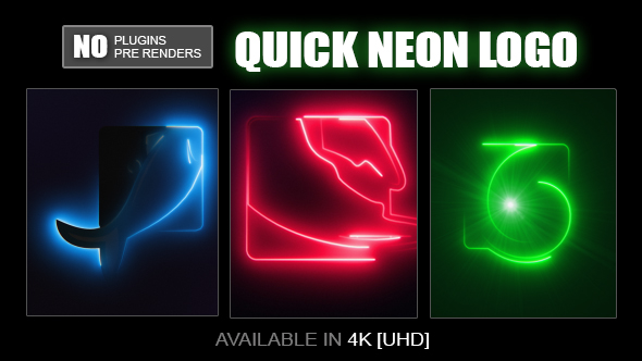 Videohive Quick Neon Logo 19802614