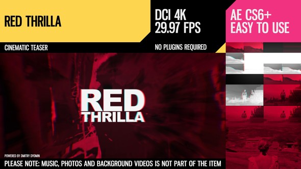 Videohive Red Thrilla (4K Cinematic Teaser) 19000530