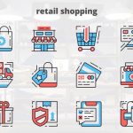 Videohive Retail Shoping - Thin Line Icons 23455727
